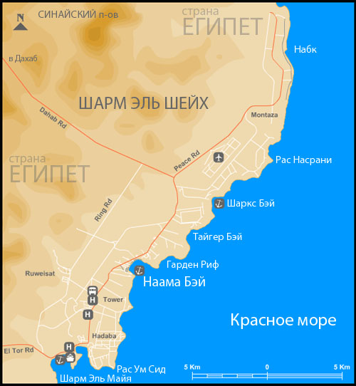Карта Шарм-Эль-Шейха