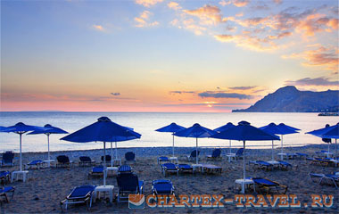 Пляж отеля Alianthos Garden Hotel 3*