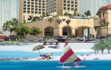 Пляж отеля Amwaj Rotana - Jumeirah Beach 4* Пляж отеля Amwaj Rotana - Jumeirah Beach 4*